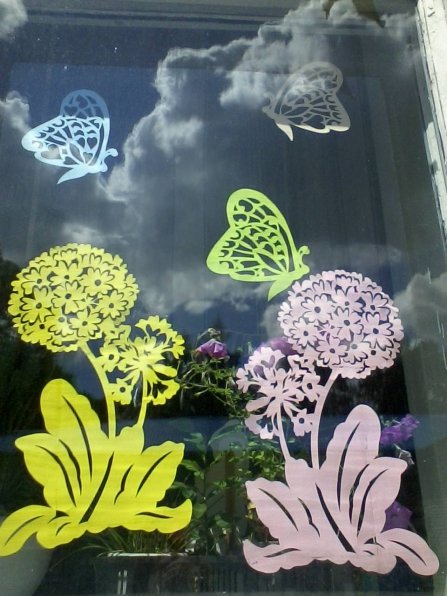 Летнее украшение окон