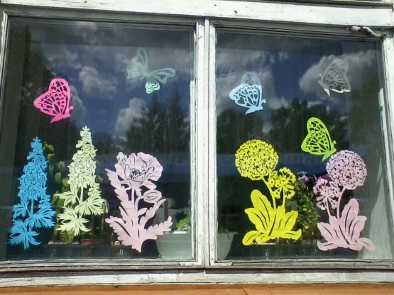 Картинки оформление окон к лету (70 фото)