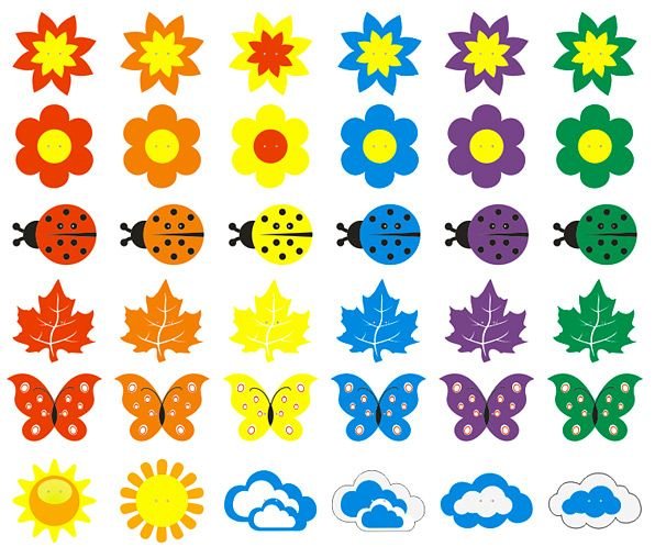 Цветные цветы для украшения группы в детском саду