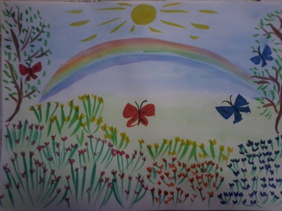 Рисование Луга в старшей группе