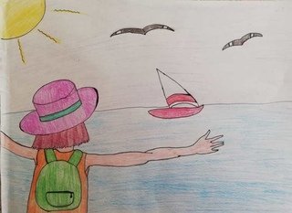 Легкий рисунок на тему лето