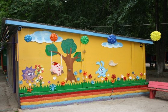 Украшение детской беседки в детском саду