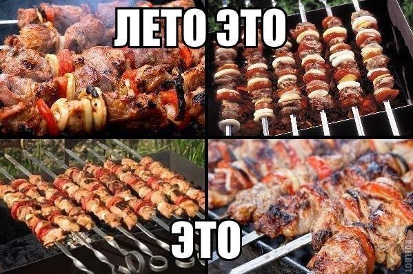 Шашлык и пиво на природе