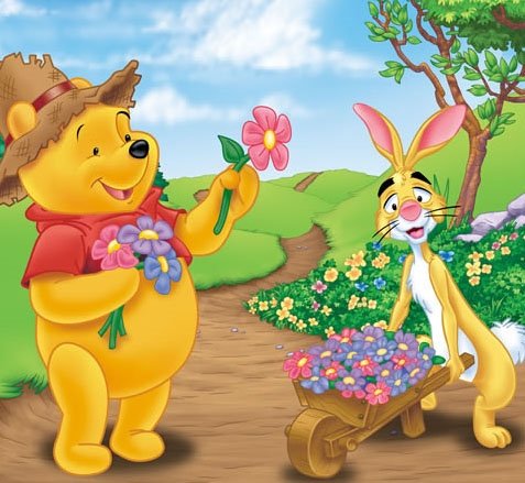 Весенние персонажи мультфильмов