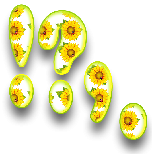 Буквы в стиле весны