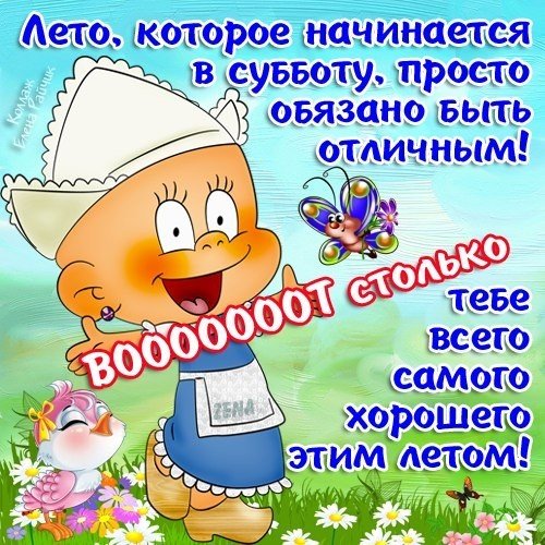 Веселые летние поздравления