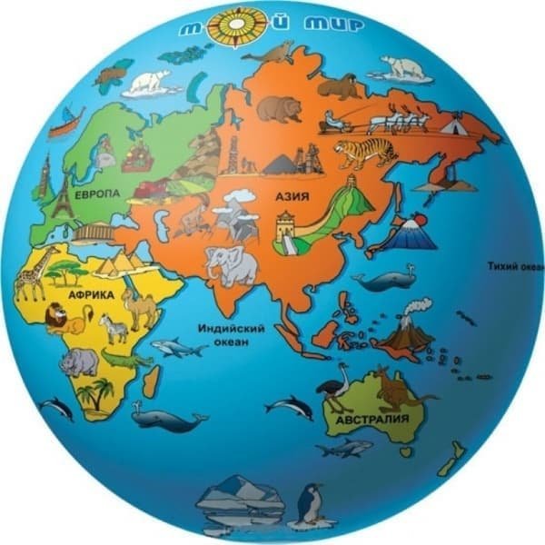Континенты для дошкольников