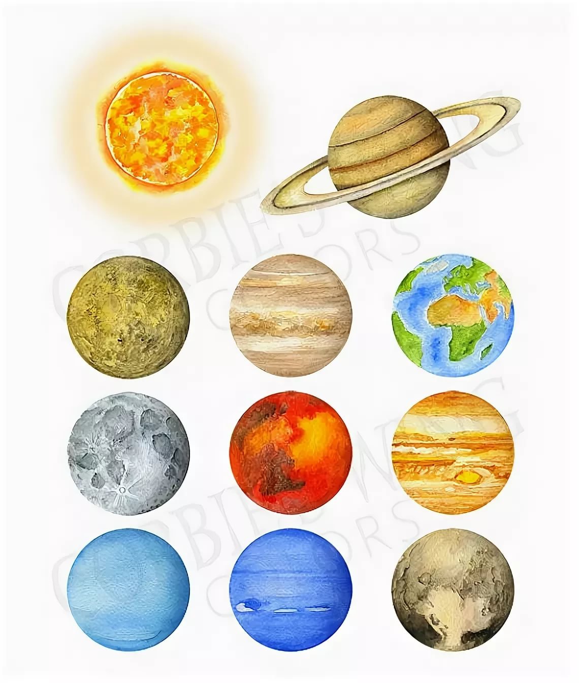 Планеты распечатать цветные. Планеты солнечной системы. Планеты для вырезания. Планеты для дошкольников. Солнечная система рисунок.