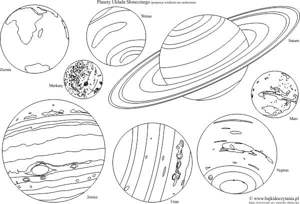 Солнечная система разукрашка для детей
