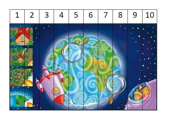 Космос разрезные пазлы для детей