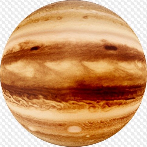 Планета Юпитер на белом фоне