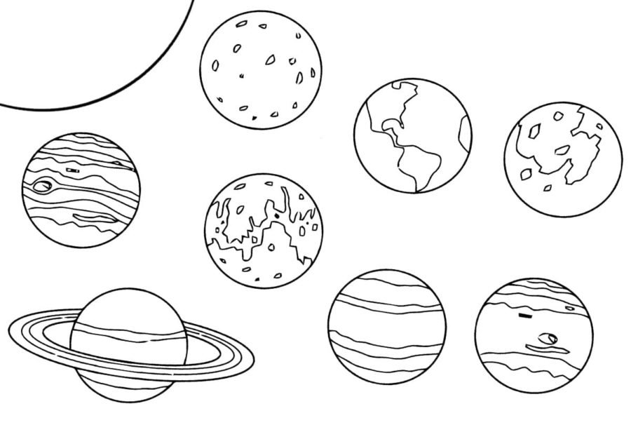 Раскраски Планеты | Солнце, звёзды, планеты, скачать и распечатать бесплатно