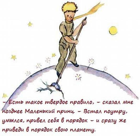 Маленький принц встал, умылся,