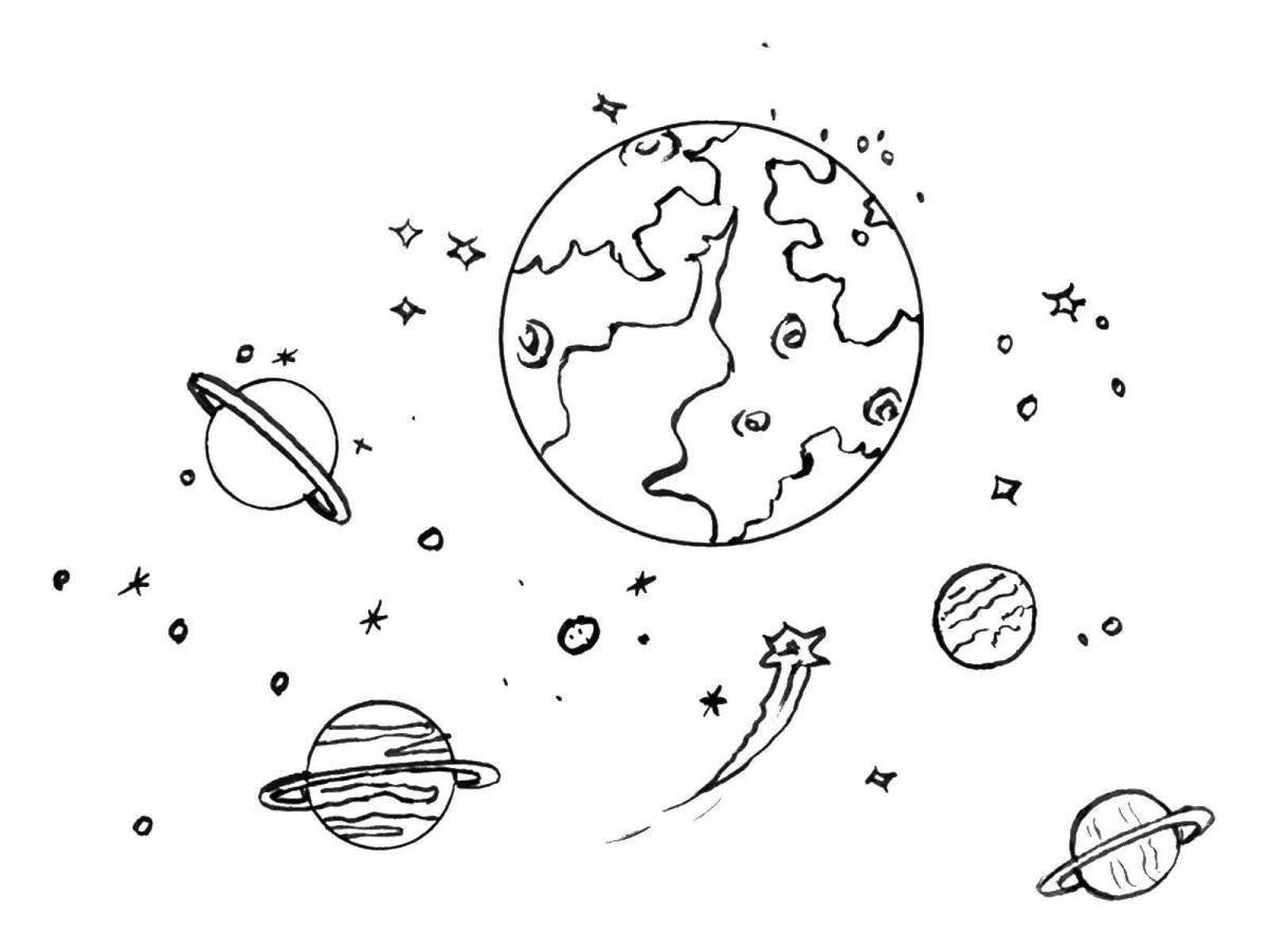 Картинка космос раскраска. Раскраска. В космосе. Раскраска космос и планеты. Космос рисунок раскраска. Планеты раскраска.