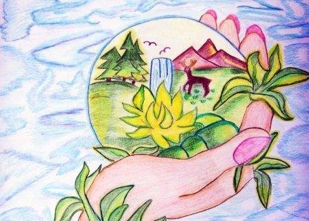 Рисунок на тему зелёная Планета глазами детей