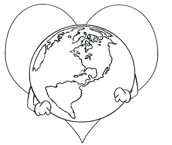 Земной шар для раскрашивания
