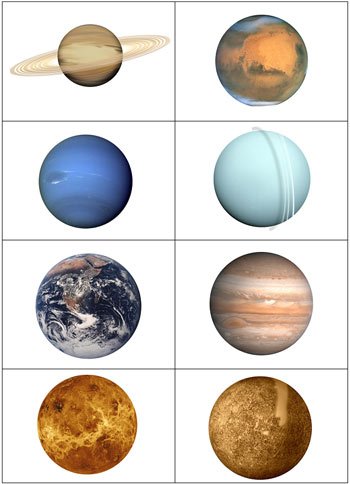 Картинки планеты для детей с названиями по отдельности (67 фото)