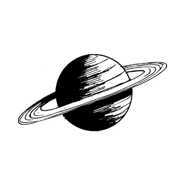 Сатурн тату эскиз
