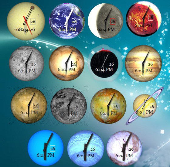 Часы в виде планеты