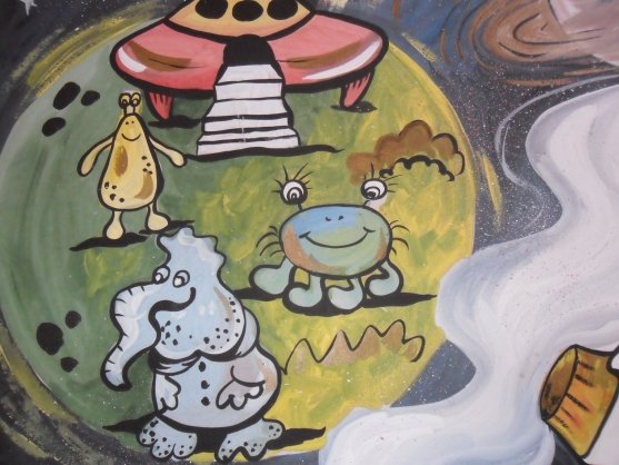 Рисование летающие тарелки и пришельцы из космоса Лыкова