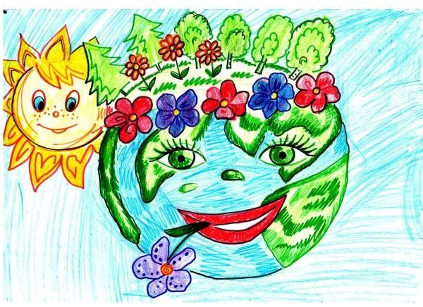 Рисунки на тему зеленая Планета для конкурса