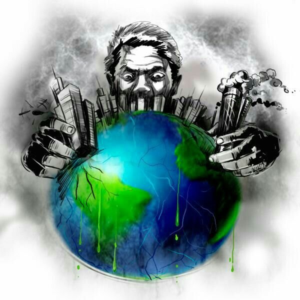 Загрязнение земли арт