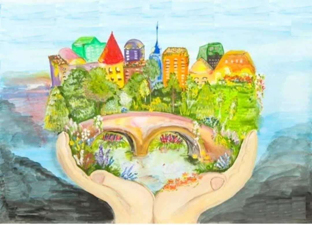 Бережем страну родную. Экологический плакат. Рисунок на тему экология. Рисунок на тему родной край. Рисунок на тему город.
