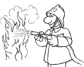 Огонь друг раскраска для детей