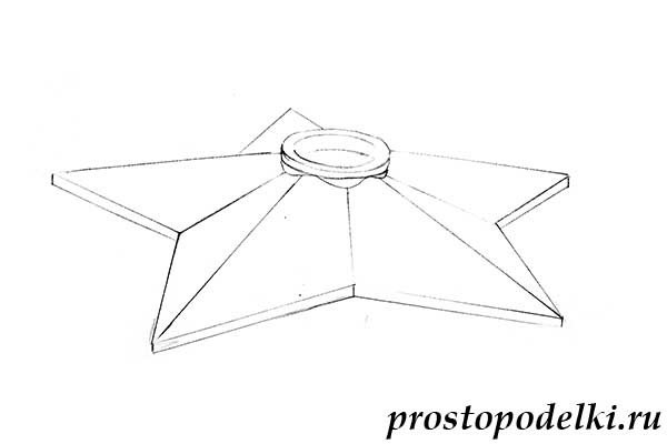 Звезда вечного огня сбоку чб
