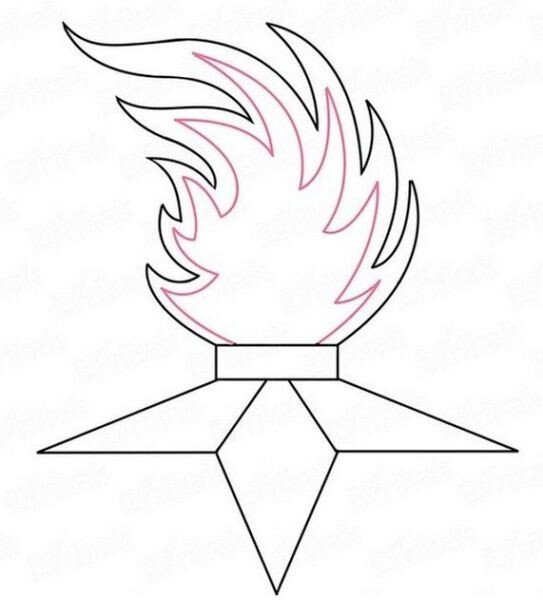 Нарисовать вечный огонь поэтапно