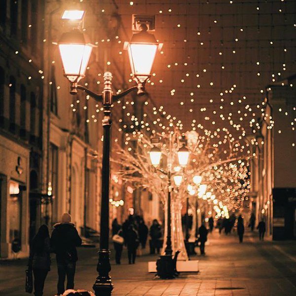 Город вечер огни