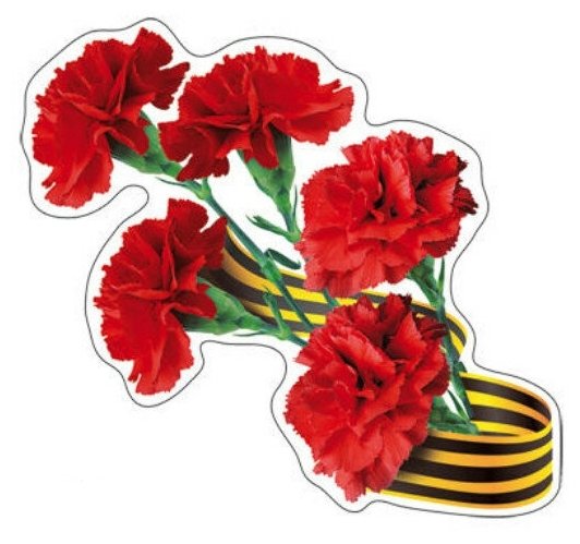 Гвоздичка с лентой георгиевской