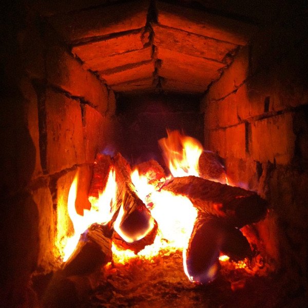 Бьется в печурке огонь