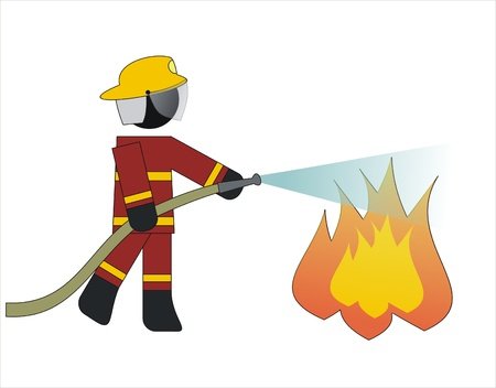 Тушение пожара для детей