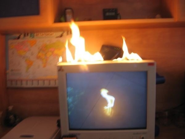 Телевизор пожар