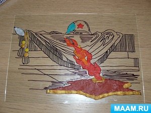 Живопись пластилином к 9 мая