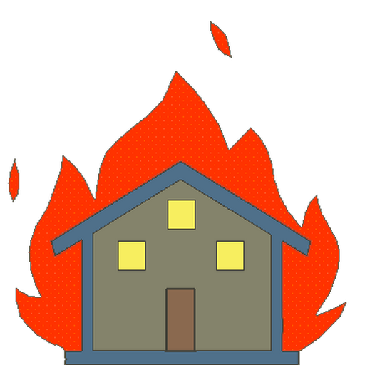 Горящий дом для детей