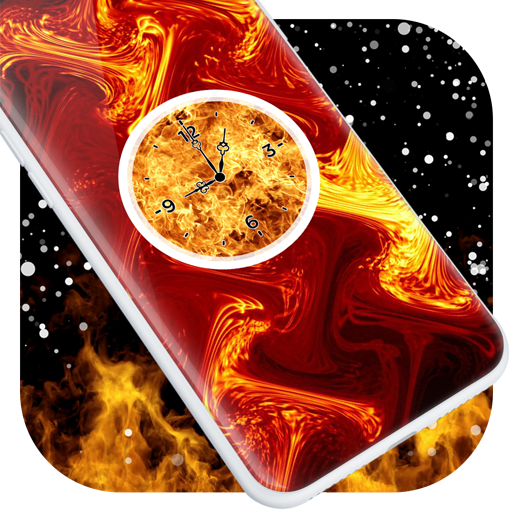 Настенные часы огонь и лед