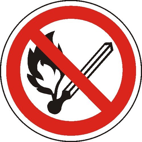 Знак не разжигать огонь