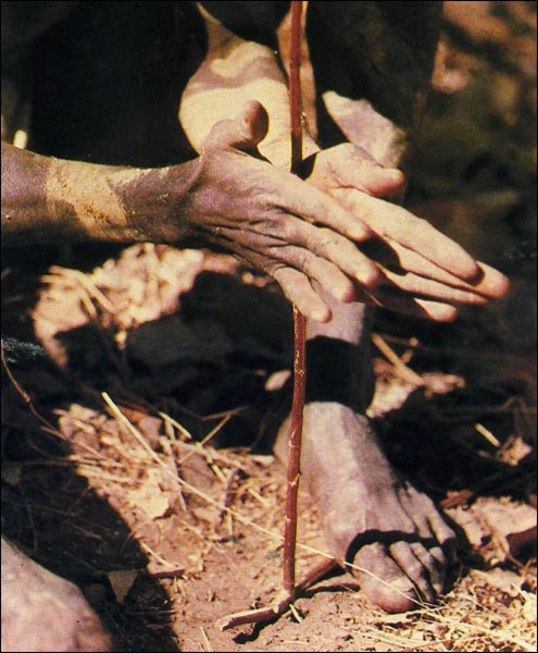 Добыча огня кремень