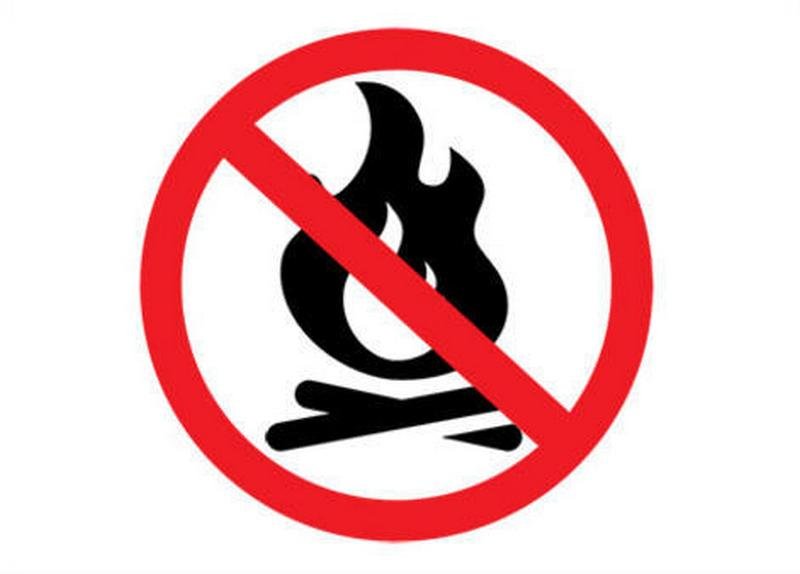 Запрещается разведение костров. Не разжигать Косры в не положенных местах. Знак костер запрещен. Жечь костры запрещено табличка.
