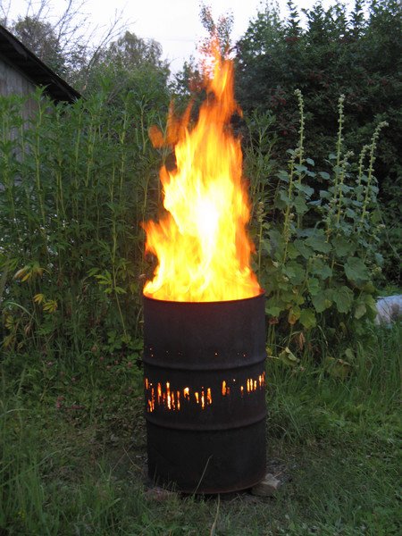 Бочка с огнем