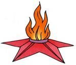 Вечный огонь на окно трафарет к 9 мая цветной