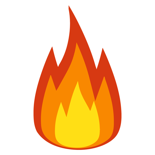 Стикер огонек ЭМОДЖИ