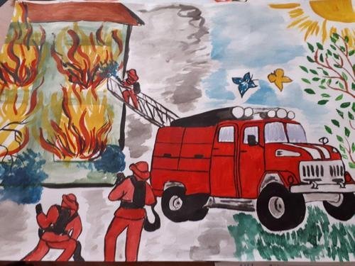 Рисунок на тему пожарная часть