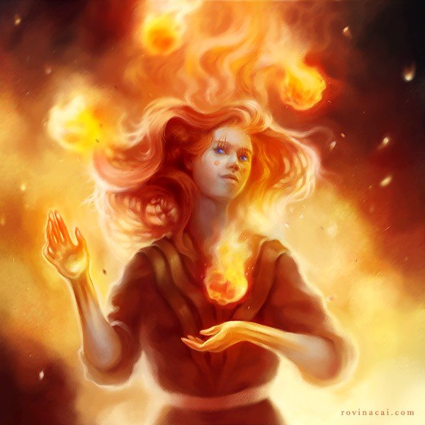 Рыжеволосый маг огня