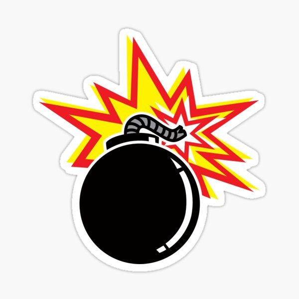 Наклейка бомбы