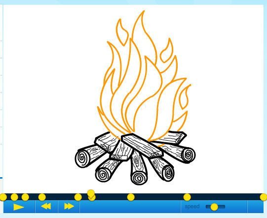 Поэтапное рисование костра