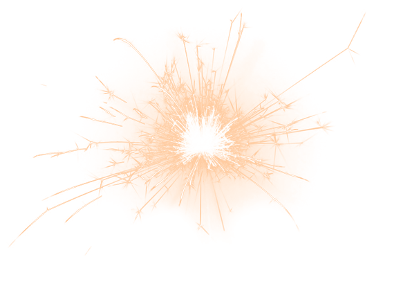 Бенгальские огни на белом фоне