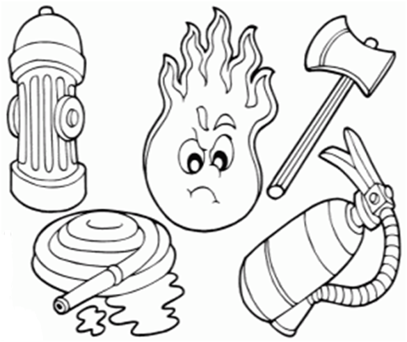 Раскраски для детей по пожарной безопасности в детском саду